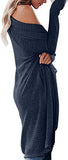 Luyeess Women's Casual Open Front Long Cardigan Draped Lightweight Knit Sweater