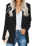 Luyeess Women Casual Long Sleeve Open Front Cardigan Office Work Zip Blazer Suit