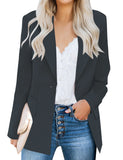 Luyeess Women Casual Long Sleeve Open Front Cardigan Office Work Zip Blazer Suit