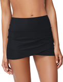 Luyeess Women's High Waisted Swim Skirt Ruched Bikini Tankini Swim Bot