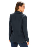 Luyeess Women Casual Long Sleeve Open Front Cardigan Office Work Zip Blazer Suit