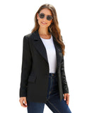 Luyeess Women Casual Long Sleeve Open Front Cardigan Office Work Zip Blazer Suit